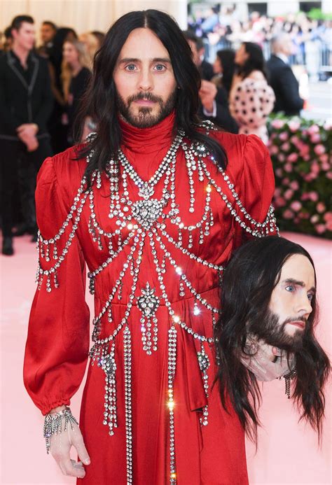 gucci head outfit met gala|Jared Leto's Met Gala accessory: His Gucci.